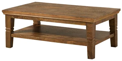 Produktbild von MASSIVMOEBEL24.DE Couchtisch Mango 120x75x45 dunkelbraun geölt RODEZ #123
