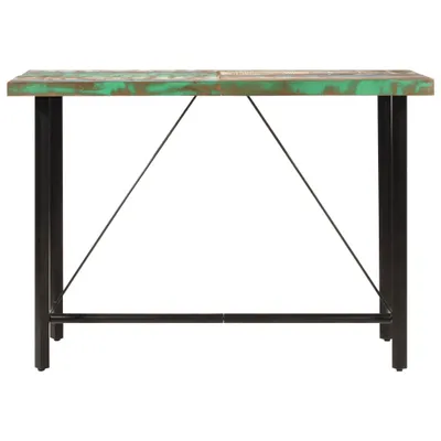 Zdjęcie produktu dla vidaXL Stolik barowy 150x70x107 cm z litego drewna i żelaza