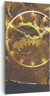 Produktbild von Bild auf Leinwand - Leinwandbild - Mechanismus Zahnrad - 65x120cm - Wand Bild - Wanddeko - Leinwanddruck - Bilder - Kunstdruck - Wanddekoration - Leinwand bilder - Wandkunst - PA65x120-3898