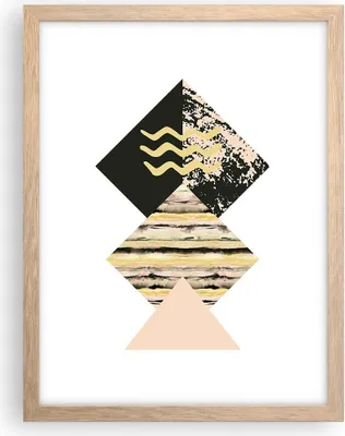 Produktbild von Gerahmtes Poster - Rahmen in heller Eiche - Abstraktion Diamant Gürtel - 30x40 cm - Wand Bild - Wanddeko - Wandbilder - Wandposter - Bilderrahmen - Bilder - Kunstdruck - Wandbild - P2NPA30x40-4303