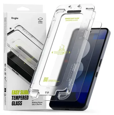 Produktbild von Ringke Easy Slide Panzerglas 2er-Pack für Nothing Phone 3A, 3A Pro - Transparent