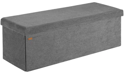 Obrázek produktu pro Lavice antracitová šňůra 114x38x38cm MDF skládací