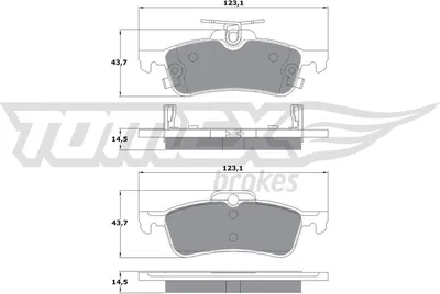 Produktbild von TOMEX brakes Bremsbeläge Satz Hinten Bremsklötze für TOYOTA Yaris Schrägheck (P9) TX 15-79