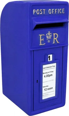 Produktbild von Briefkasten im schottischen Stil Postkasten blau Wandbriefkasten Standbriefkasten Post Box Gusseisen