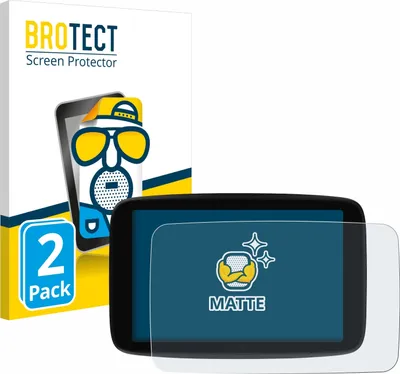 Produktbild von 2x BROTECT Schutzfolie für TomTom GO Superior 7" Displayschutz Displayschutzfolie Folie Matt Entspiegelungsfolie