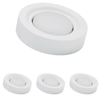 Imagen del producto de MILI, juego de 3 focos empotrables, 5W, casquillo GX53, 3000K (blanco cálido), 230V, 360 lúmenes, color blanco