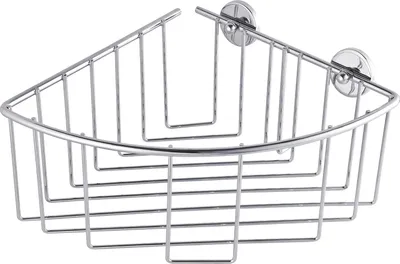 Produktbild von tesa Eck-Duschablage Baath Plus zum Kleben dreieckig 1 Ablage verchromt 21 cm