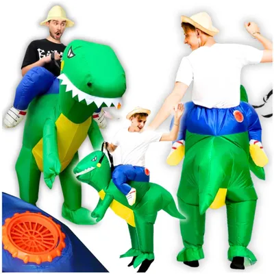 Produktbild von CONSEÈ Aufblasbares Dinosaurier Kostüm T-Rex für Karneval