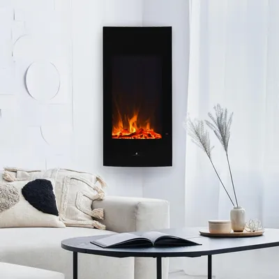 Produktbild von Noble Flame DETROIT VC [Eckkamin, vertikaler Elektrokamin, gewölbter Wandkamin, Raum-Ecke]