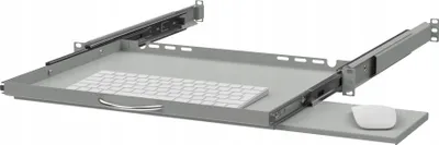 Produktbild von Stalflex 19 Zoll Ausziehbarer Regalboden für Tastatur und Maus, 350mm Grau