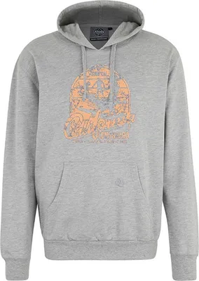 Produktbild von Übergrößen Kapuzen-Sweatshirt AHORN SPORTSWEAR California Longboard Grau 8XL