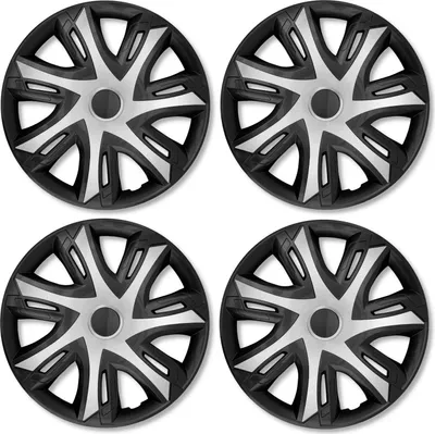 Zdjęcie produktu dla Kołpaki N-Power Bicolor Silver Black 14 cali uniwersalne