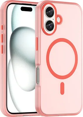 Produktbild von Mobigear Shockproof iPhone 16 MagSafe Hülle Flexibles TPU Backcover - Rot