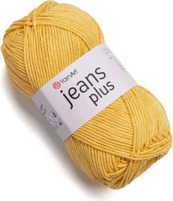 Produktbild von YarnArt Jeans Plus 35 Gelb – Weiche Baumwollmischung, Ideal für Häkeln & Stricken