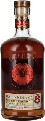 Produktbild von Bacardi 8 Años RESERVA OCHO Rare Gold Rum 40,00 %  0,70 Liter