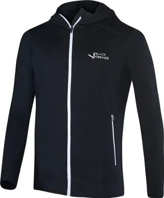 Produktbild von BLACK CREVICE - Herren Merino Kapuzenjacke | Mulesingfrei | Farbe: Schwarz | Größe: S