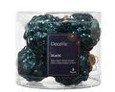 Produktbild von Christbaumschmuck Zapfen 7cm Glas 6 Stück - Smaragd