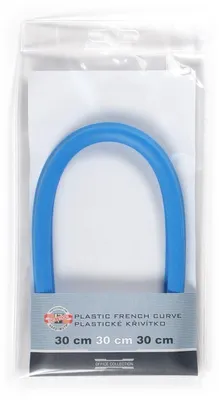 Produktbild von Kurvenlineal plastisch , blau - 30 cm lang