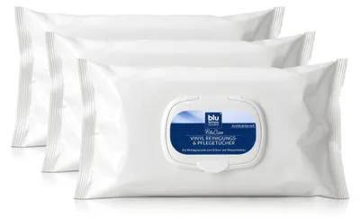 Produktbild von blutimes BluCare Vinyl Reinigungs- & Pflegetücher 15 Tücher (3er Pack)
