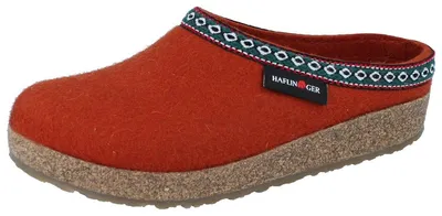 Produktbild von HAFLINGER Grizzly Franzl Damen Hausschuhe rot Wollfilz - Größe: 41