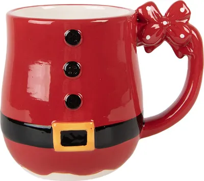 Produktbild von Clayre & Eef Tasse Weihnachtsmann 400 ml Rot Keramik