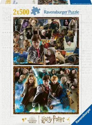 Imagen del producto de Rompecabezas Ravensburger: El mundo de Harry Potter - 2 rompecabezas de 500 piezas