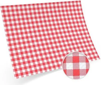Produktbild von 200x Tischset Platzset aus Kraftpapier 40 x 30 cm Karo rot