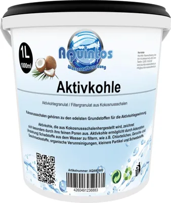 Produktbild von 1L Aktivkohle Granulat trinkwasserzugelasse Filterkohle 2.36mm-0.06mm
