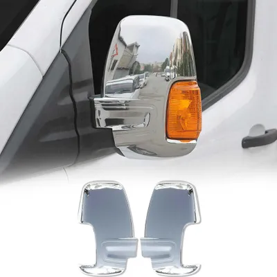 Image de Coques de Rétroviseurs pour Ford Transit 2014-2025 en ABS Argent