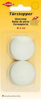 Produktbild von KLEIBER Türstopper Kunststoff weiß Durchmesser: 40 mm Höhe: 10 mm 4 Stück