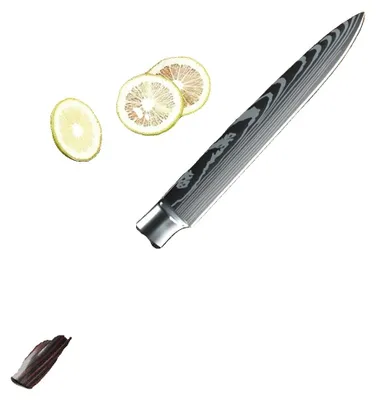 Produktbild von Universalmesser, Hochkohlenstoff-Edelstahl, Ergonomischer Griff, Ich, 5 Zoll
