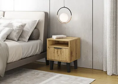 Produktbild von Nachttisch Scandi 1S Slim Eiche Artisan