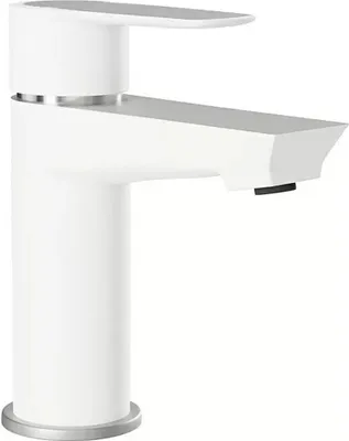 Produktbild von Waschtischbatterie Frost, Chrom, glänzend, weiß, Höhe: 15,2 cm
