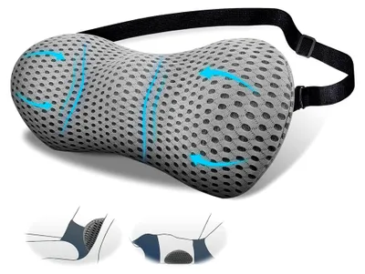 Produktbild von Lendenkissen mit Abnehmbarem Gummiband, Rückenkissen für Auto und Bürostuhl