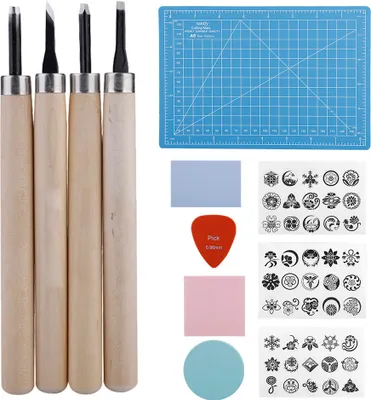 Produktbild von Stempel-Schnitzset, gemischtes Werkzeug-Set, Handskulptur, DIY Stempel-Schnitzwerkzeug für Druckgrafik