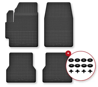Zdjęcie produktu dla Dywaniki gumowe do Mitsubishi Colt VI Z30 2004-2008 (hatchback) – 4 szt., czarne, dobierane – Wielganizator Semi-Universal