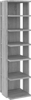 Obrázok produktu pre vidaXL Regál na topánky Grey Sonoma 27,5x27x102 cm odvodený výrobok z dreva