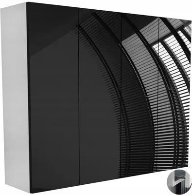 Produktbild von Hängende Badezimmerkommode 100x80 (50+50) in Schwarz