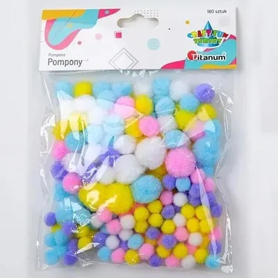 Obrázok produktu pre Poliestrové pomponiky, 180 ks – Titanum