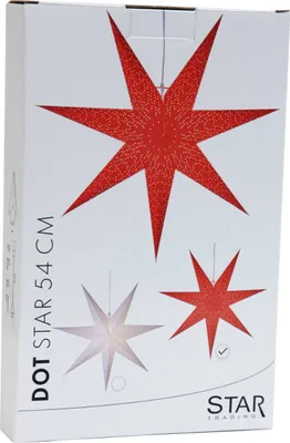 Produktbild von Best Season Papierstern "Dot 54cm" ca. 54 cm Ø, incl. 3,5m  Kabel, Farbe rot, 237-29