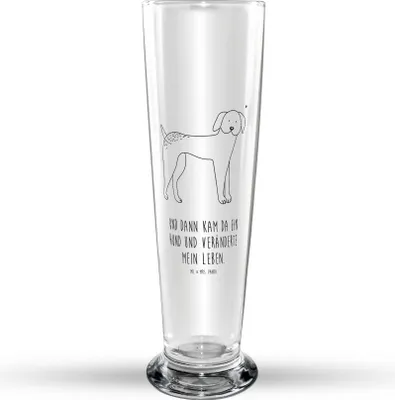 Produktbild von Mr. & Mrs. Panda Bierglas Hund Dogge - Transparent - Geschenk, Herz, Trinkglas, Hunde, Glasbierglas, Sprüche, Glasbecher, Bier Glas, Süß, Bierbecher
