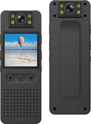 Produktbild von 1080P HD Mini-Koerperkamera mit Audio- und Videoaufzeichnung, 180¡ã drehbares Objektiv, 4šC5 Stunden Akkulaufzeit, ansteckbarer Camcorder mit Nachtsicht, WLAN-Verbindung fuer taegliche Aufzeichnung/Service/Lieferung