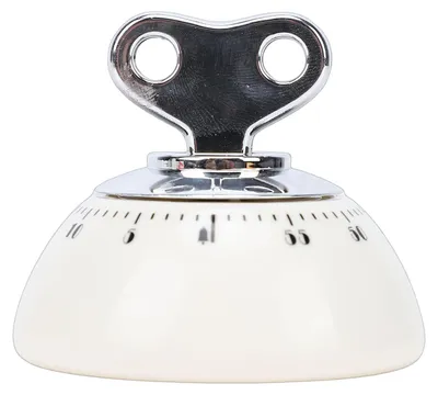 Image de Minuteur mécanique magnétique, 60 minutes, compte à rebours, style vintage, à remontoir, idéal pour la cuisine, le travail ou les études, couleur crème