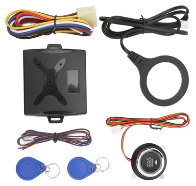 Image de Kit de démarrage par bouton-poussoir pour voiture, bouton de démarrage/arrêt intelligent du moteur, système Keyless Go, universel pour véhicules 12 V