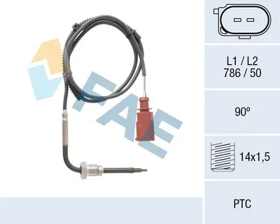 Produktbild von FAE 68068 Abgastemperatursensor für VW Touareg (7LA, 7L6, 7L7) M14x1,5 786mm