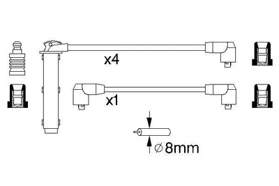 Produktbild von Bosch Zündleitungssatz  0 986 356 802