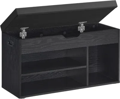 Produktbild von Schuhbank mit Stauraum - Flurbank - 3 Fächer - gepolstert - 30x80x44 cm