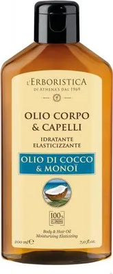 Produktbild von L’Erboristica 1007064, Öl, Feuchtigkeitsspendend, Jeder Hauttyp, 200 ml, Flasche, Cocos nucifera (Coconut) oil, Parfum [Fragrance], Gardenia taitensis flower extract, Tocopherol.