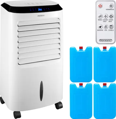 Produktbild von MONZANA® Aircooler 4in1 10L Tank Fernbedienung LED Display Luftkühler Ionisator Ventilator Klimagerät Turmventilator Säulenventilator Luftbefeuchter