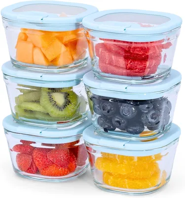 Produktbild von Glas-Vorratsdosen 250 ml, 6er-Set, mit Deckel, auslaufsicher, für Küchenaufbewahrung
